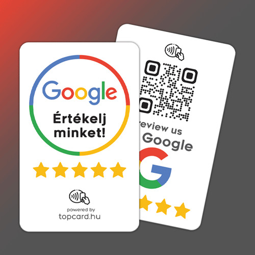 Google értékelésgyűjtő kártya
