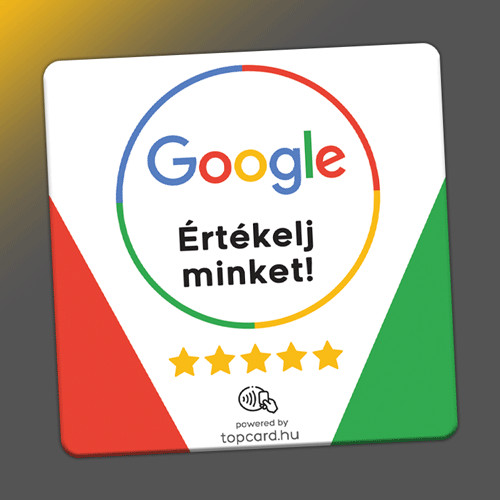 Google értékelésgyűjtő matrica (10x10cm)