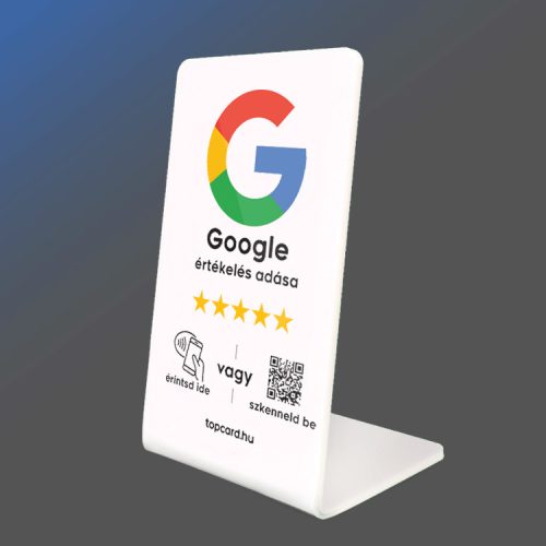 Google értékelésgyűjtő asztali állvány