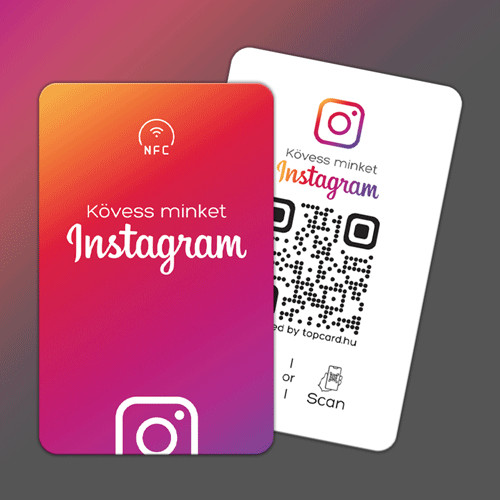 Instagram követőgyűjtő kártya