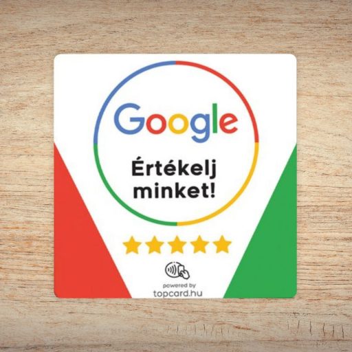 Google értékelésgyűjtő matrica (10x10cm)