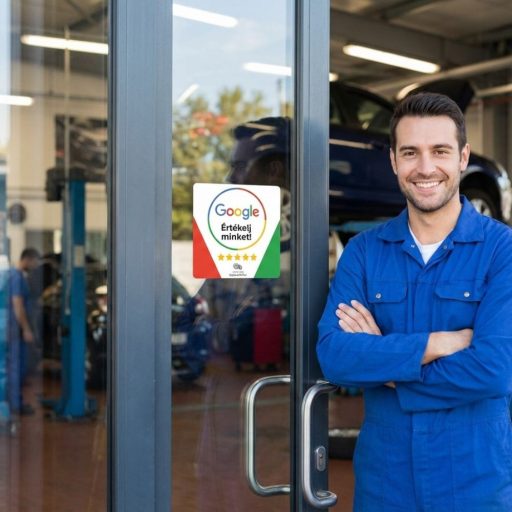 Google értékelésgyűjtő matrica (10x10cm)